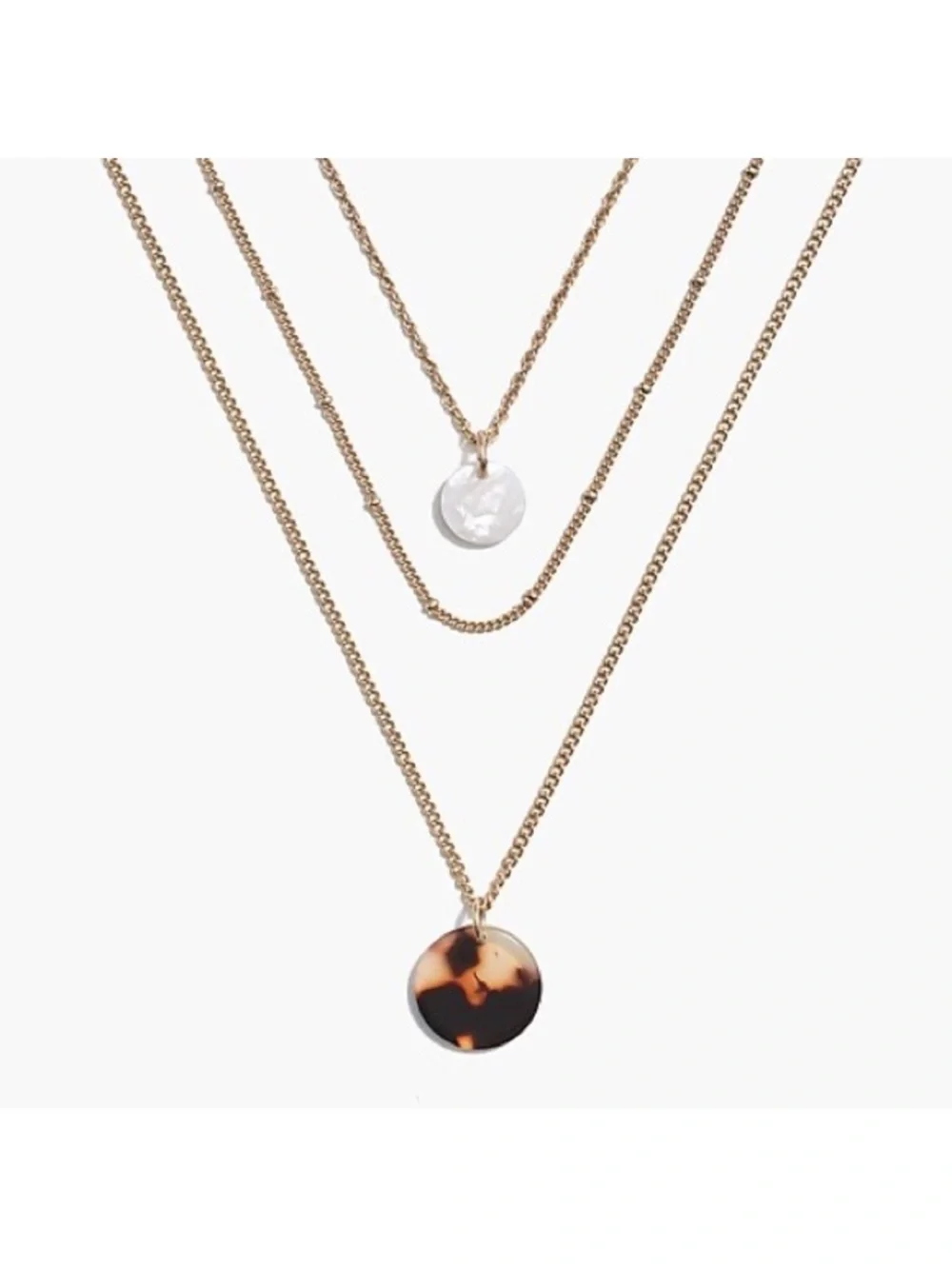 J. Crew Three Layer Tortoise Necklace